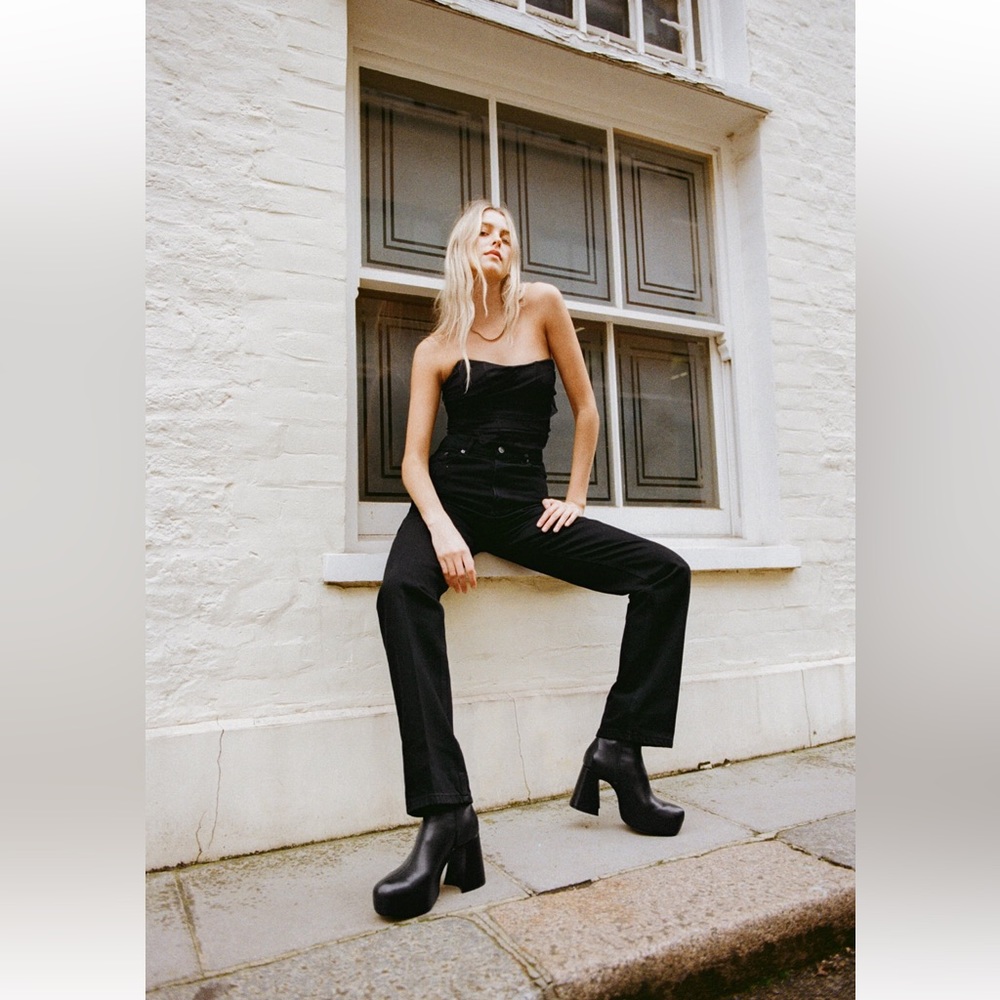 ZARA Tulle Corset Crop Top